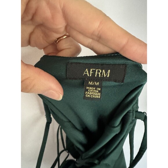 NWT AFFRM Women’s Green Bodycon Mini Dress Flower Bust Size M - Picture 6 of 6